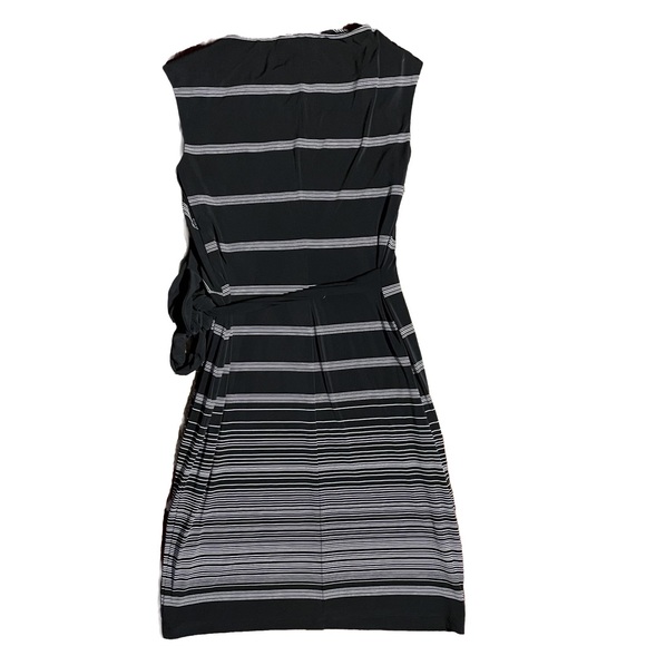 Lauren Ralph Lauren Black Stripe Wrap Dress - Picture 3 of 8